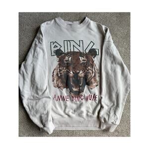 Anine Bing Womens Tiger Logo Sweatshirt Sz S